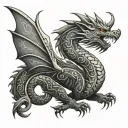 nordic dragon tribal style tattoo tattoo design idea