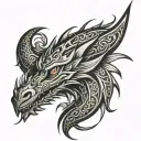 nordic dragon tribal style tattoo tattoo design idea