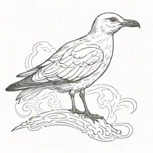 gull tattoo design idea