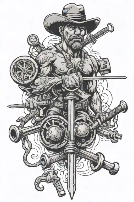 discipline hard work tattoo design idea