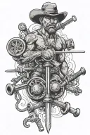 discipline hard work tattoo design idea