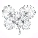 one four leaf clover tattoo design idea