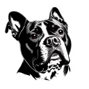 Pitbull face tattoo design idea