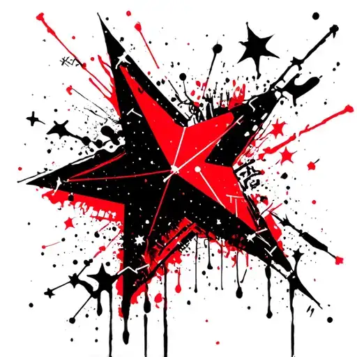 trashy y2k star constellation tattoo design idea