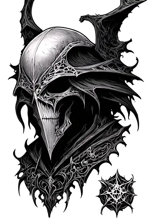 headless plague knight tattoo design idea