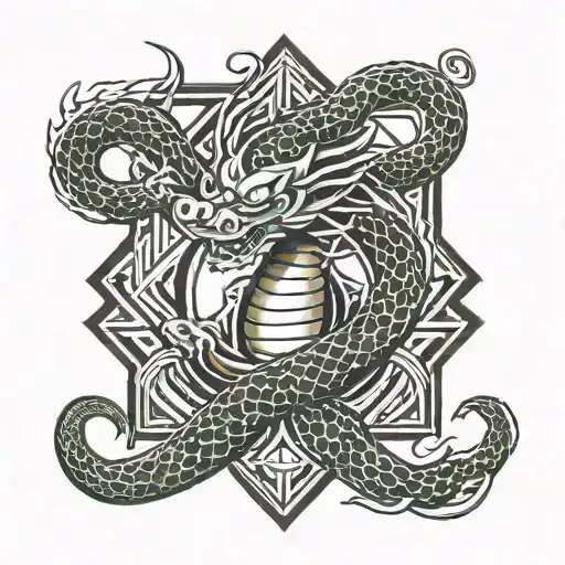 shenron dragon ball z tattoo design idea