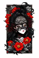 I want it on my hand in medium size and I want it to blend scars and I want it to be unique in just black and gray On wr tattoo design idea