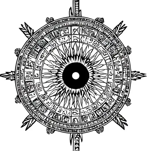 Aztec calendar tattoo design idea