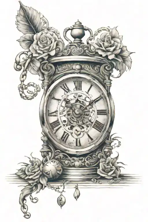 time waits for no one tattoo design idea