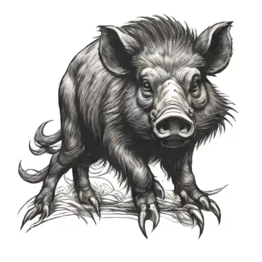 Boar tattoo design idea