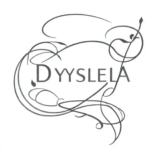 Dyslexia tattoo design idea