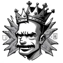 bart with crown made of money tattoo design idea