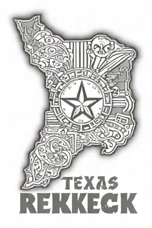 state of texas outline with the word redneck pride  tattoo design idea