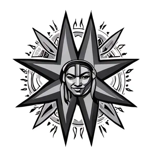 Igbo culture 3 stars tattoo design idea