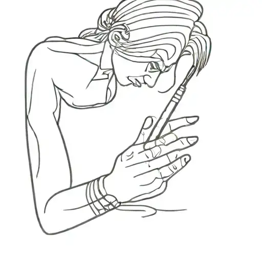 author writing tattoo design idea