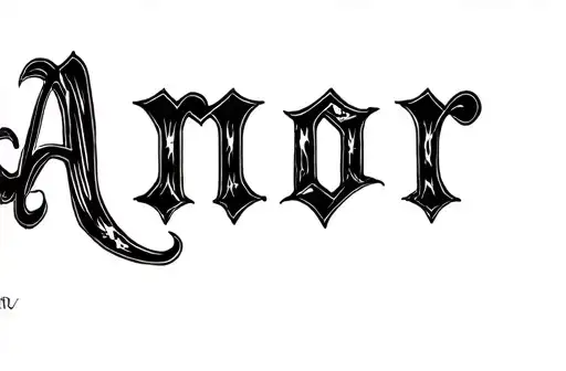 "Amor" tattoo design idea