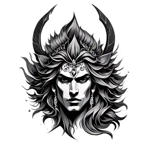 Karna tattoo design idea