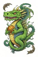 minecraft change dragon holding tattoo design idea