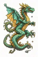 minecraft change dragon holding tattoo design idea