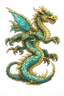 minecraft change dragon holding tattoo design idea