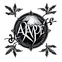 agape written tattoo design idea