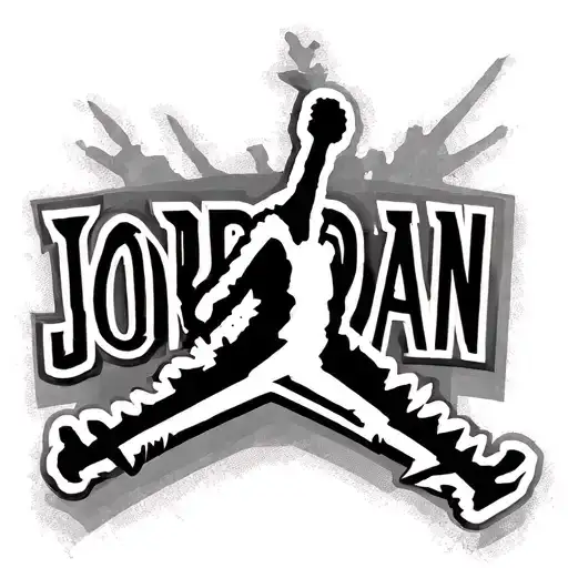 Jordan logo incorporated tattoo design idea