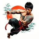 Bruce Lee tattoo design idea