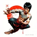 Bruce Lee tattoo design idea