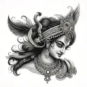 lord Krishna tattoo design idea