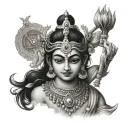 lord Krishna tattoo design idea