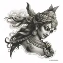 lord Krishna tattoo design idea