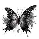 Gothic Butterfly tattoo design idea