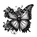 Gothic Butterfly tattoo design idea
