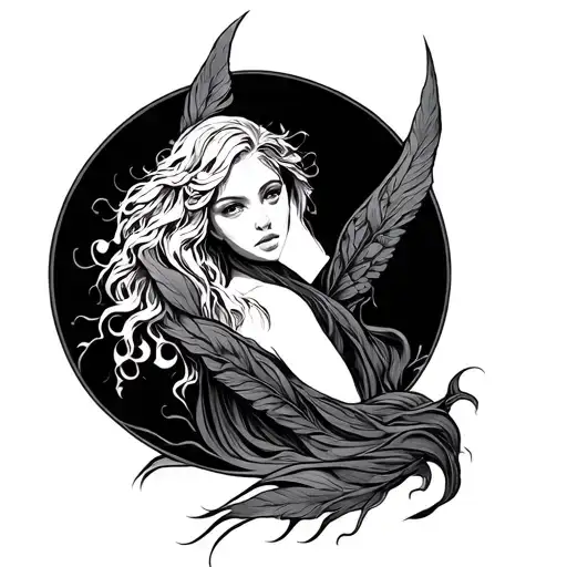 modern norns tattoo design idea