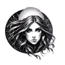 modern norns tattoo design idea