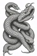 snake eating itself tattoo design idea