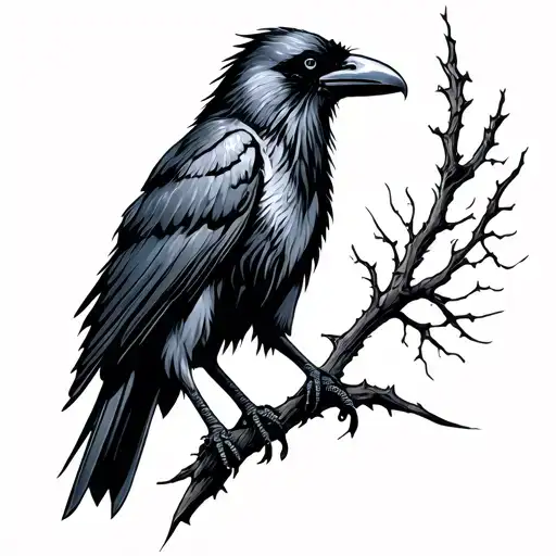 crows viking tattoo design idea