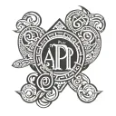 alpha phi alpha fraternity symbol tattoo design idea