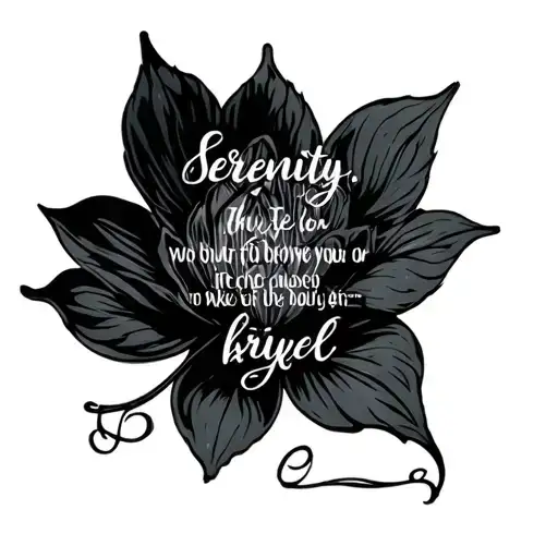 Serenity Prayer tattoo design idea