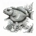 aquarium tattoo design idea