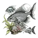 aquarium tattoo design idea