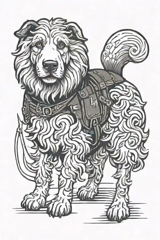 sheepdog tattoo design idea