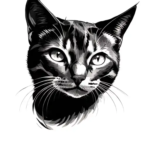 cat tattoo design idea