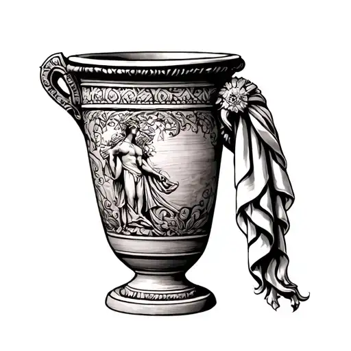 Roman pottery art arm sleeve tattoo tattoo design idea