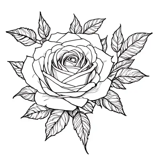 Lark and Rose tattoo design idea