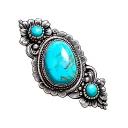 western turquoise brooch bracelet tattoo design idea