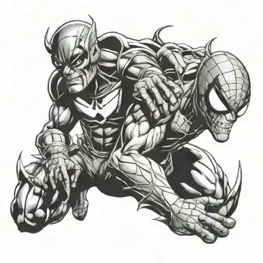 green goblin and spiderman tattoo design idea