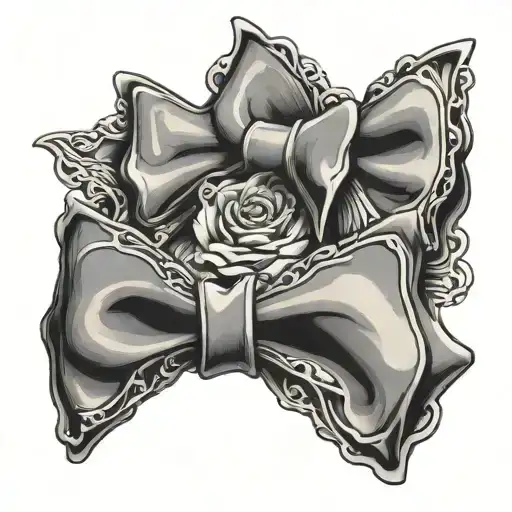 pretty ripped bow tie  tattoo design idea