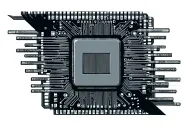 mos 6502 chip implanted tattoo design idea