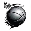 Basketball tattoo design idea